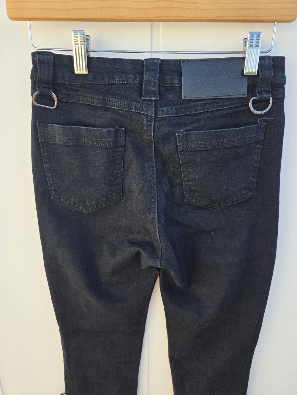 Killstar Grave Slave Skinny Goth Pentagram Occult Denim Jeans Size Small - Picture 11 of 15
